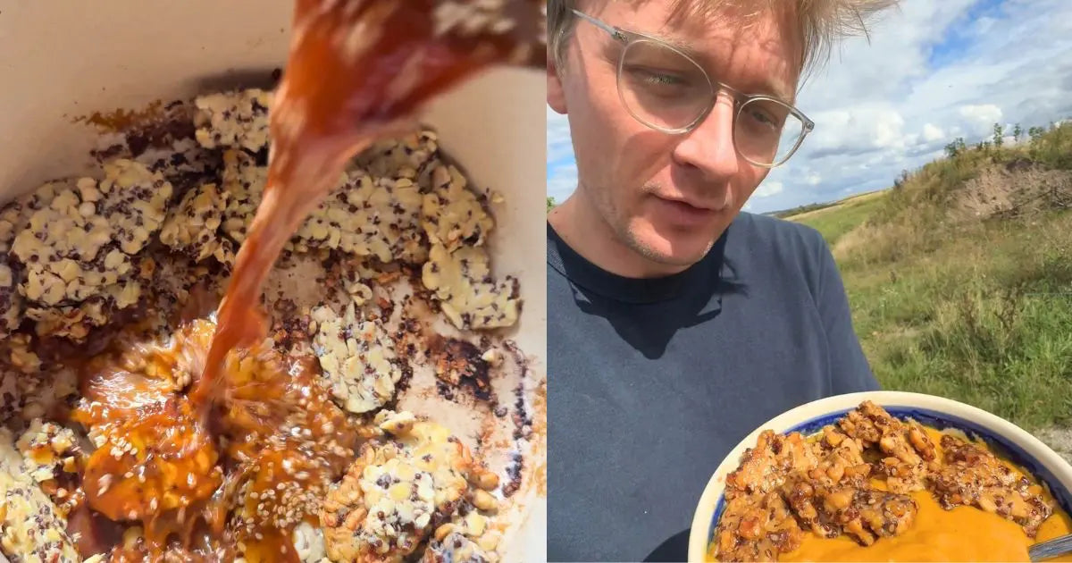 Sticky Sesam Tempeh - Knusprig aus der Pfanne